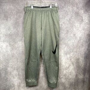 Nike Joggers Sweatpants Womens Medium Gray Taper Swoosh Workout Gym Baggy